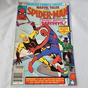 Marvel Tales Spider-Man 154 Comic Book August 1983 Spidey Battles Daredevil News
